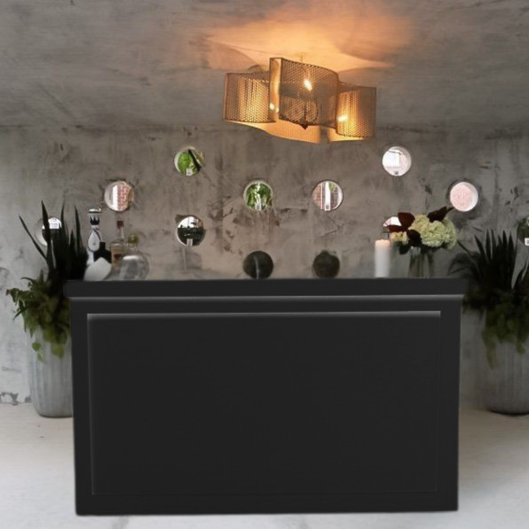 Large charcoal swatch used for decor themes.