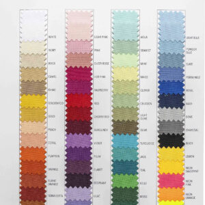 Solid polyester material swatch for rentals.