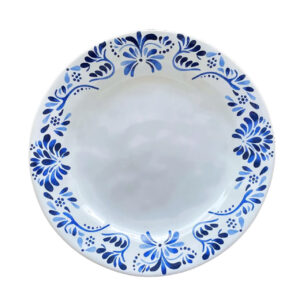 Ocean-inspired ceramic plate with deep blue tone.