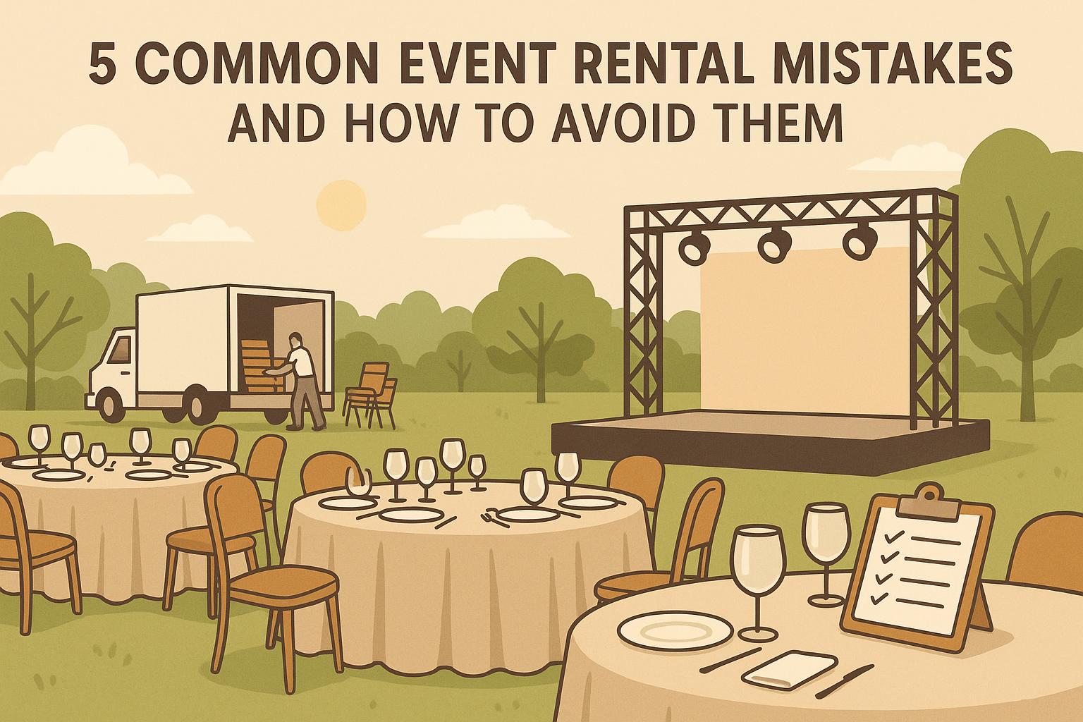 5 Common Event Rental Mistakes and How to Avoid Them